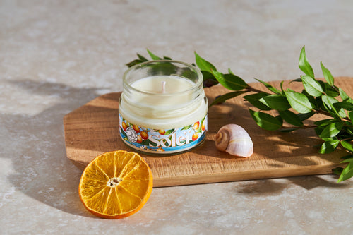 massage candle Solei - with pure essential oils  - photo 01 - Bergamot + Neroli petitgrain + litsea cubeba