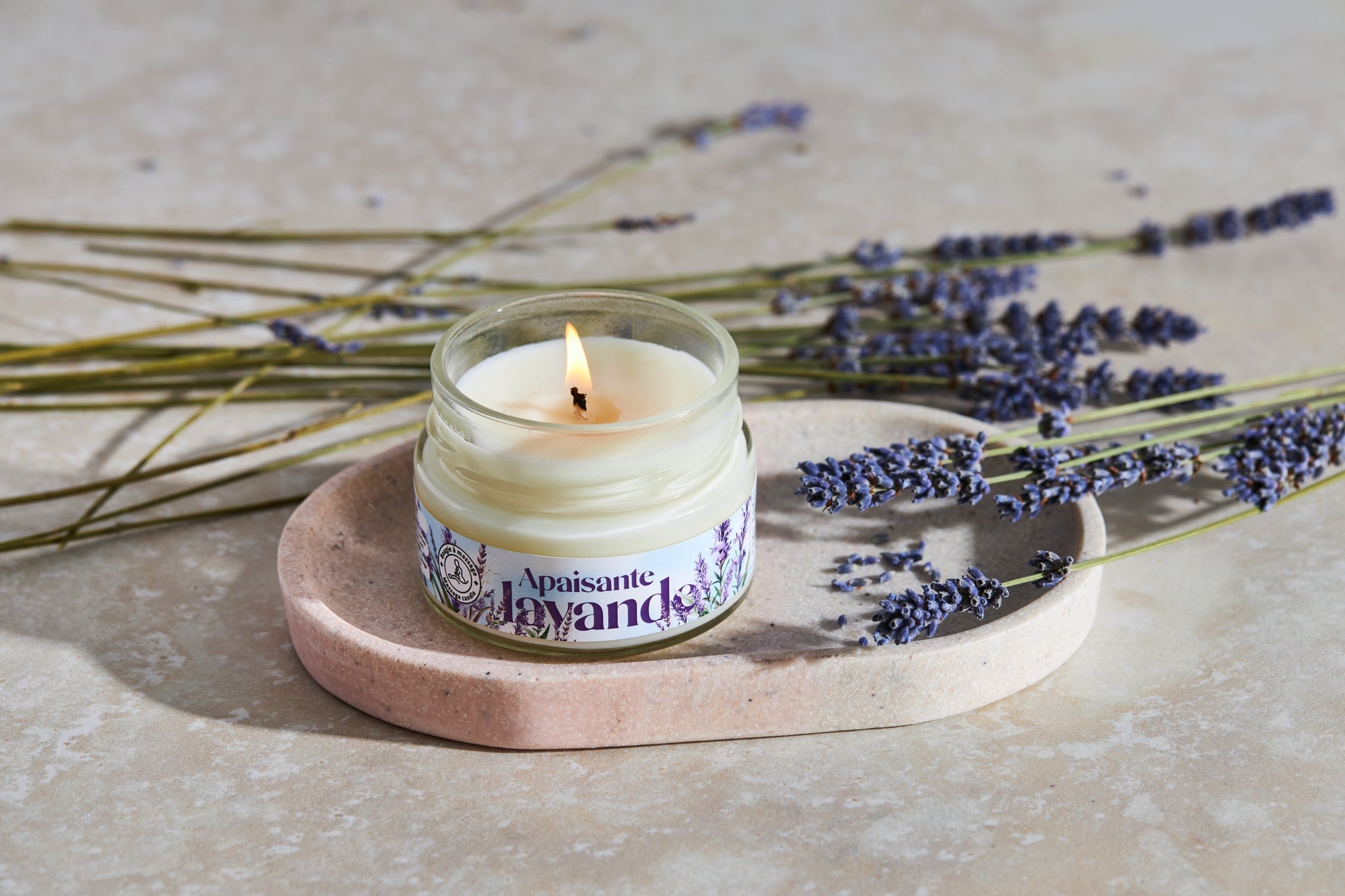 massage candle Lavender - with pure essential oils  - photo 04